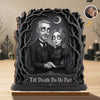 Custom Photo 2-Layered Wooden Plaque - Personalized Halloween Decor, Anniversary Wedding Gifts For Husband And Wife, Him And Her - Forever And Always, Darling