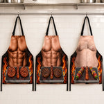 Custom Funny Apron With Pocket - Personalized Grilling Gifts For BBQ Lovers, Husband, Son, Grandson, Brother, Grandpa, Dad, Yourself - Born To Grill Hot Food