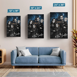 Custom Photo Vertical Canvas - Personalized Halloween Decor Birthday Gifts For Mom, Dad, Brother, Sister - Love Lives In The Shadows