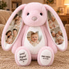 Custom Photo Heart Bunny Plush - Personalized Baby Shower, Gender Reveal Gifts For New Moms, New Dads, New Parents - Our Little Miracle