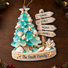 Custom Sea Glass Acrylic Ornament - Personalized Christmas Birthday Gifts For Mom, Dad, Brother, Sister - Christmas Memories To Treasure