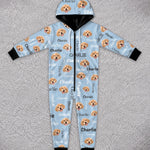 Custom Photo Onesie Pajamas - Personalized Christmas Birthday Gifts For Dog Cat Lovers, Dog Dad And Mom, Cat Owners - Fur Baby Lover Forever