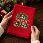 Custom Cotton Napkin - Personalized Christmas Birthday Gifts For Mom, Dad, Brother, Sister - Cozy Nights Merry Lights