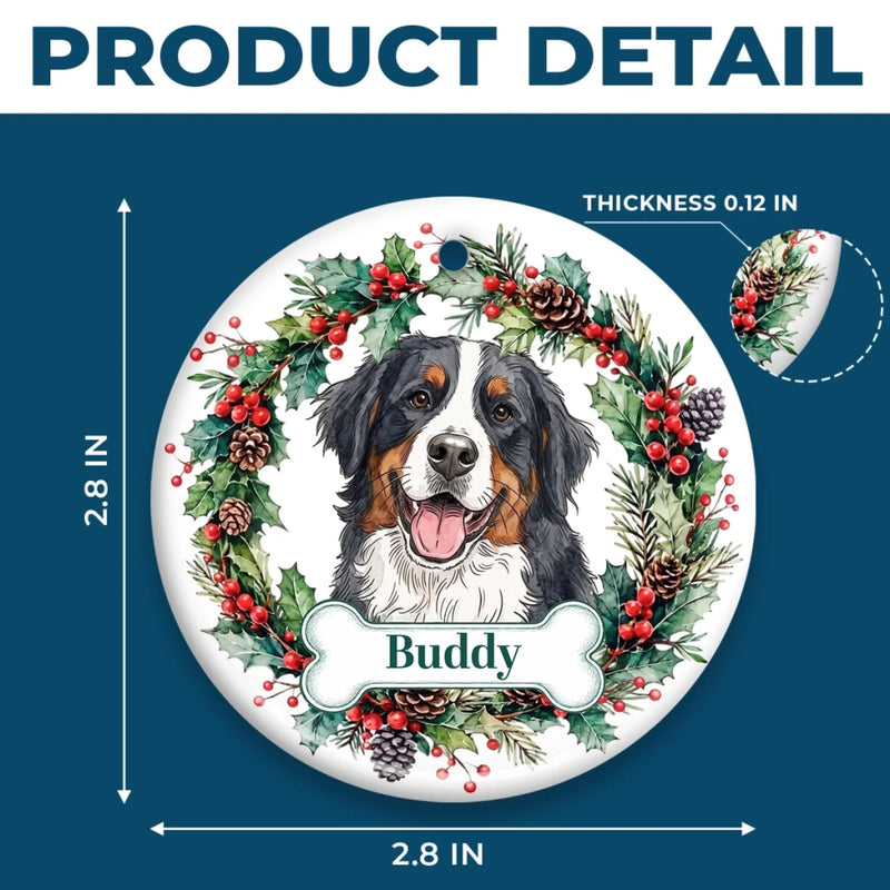 Custom Photo Ceramic Ornament - Personalized Pet Christmas Memorial Sympathy Gifts For Dogs, Cats - My Faithful Friend