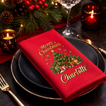 Custom Cotton Napkin - Personalized Christmas Birthday Gifts For Mom, Dad, Brother, Sister - Cheers To Merry Days