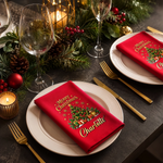 Custom Cotton Napkin - Personalized Christmas Birthday Gifts For Mom, Dad, Brother, Sister - Cheers To Merry Days