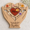 Custom Shaped Wooden Art Puzzle - Personalized Mother's Day Father's Day Birthday Gifts For Mom, Dad, Grandma, Grandpa - Together in Every Piece