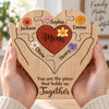 Custom Shaped Wooden Art Puzzle - Personalized Mother's Day Father's Day Birthday Gifts For Mom, Dad, Grandma, Grandpa - Together in Every Piece