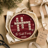 Custom Scrabble Wood Ornament - Personalized Christmas Birthday Gifts For Mom, Dad, Brother, Sister, Kids - Love Spelled The Family Way