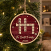 Custom Scrabble Wood Ornament - Personalized Christmas Birthday Gifts For Mom, Dad, Brother, Sister, Kids - Love Spelled The Family Way