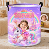 Custom Photo Laundry Basket - Personalized Birthday Gifts For Kids - Sweet As A Fairytale