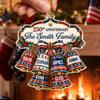 Custom Acrylic Ornament - Personalized America 250th Anniversary Christmas Gifts For Mom, Dad, Brother, Sister - Our Christmas Bell Family