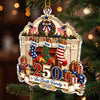 Custom Acrylic Ornament - Personalized America 250th Anniversary Christmas Gifts For Mom, Dad, Brother, Sister - Our Family, Our Tradition