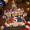 Custom Acrylic Ornament - Personalized America 250th Anniversary Christmas Gifts For Mom, Dad, Brother, Sister - Christmas Cheer Starts Here