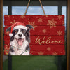 Custom Photo Decor Wood Sign - Personalized Personalized Christmas Birthday Gifts For Dog Cat Lovers, Dog Dad And Mom, Cat Owners - Merry Tails Welcome You