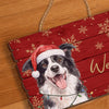 Custom Photo Decor Wood Sign - Personalized Personalized Christmas Birthday Gifts For Dog Cat Lovers, Dog Dad And Mom, Cat Owners - Merry Tails Welcome You