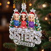 Custom Acrylic Ornament - Personalized Best Friend Christmas Birthday Gifts For Women, Besties, Sisters, BFF - Besties Under The Tree