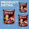 Custom Laundry Basket - Personalized Birthday Gifts For Kids - Future Football Star In Training