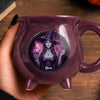 Custom Photo Gothic Witchy Cauldron Coffee Mug - Personalized Halloween Gifts For Witch, Wife, Daughter, Besties, Sisters, Granddaughter, Grandma, Mom, Yourself - Spooky Magic In The Air