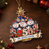 Custom Snowman Premium 3D Ornament - Personalized America 250th Anniversary Christmas Gifts For Mom, Dad, Brother, Sister - United In Holiday Cheer