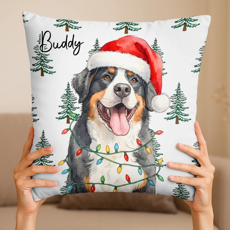Custom Photo Pillow - Personalized Christmas Birthday Gifts For Dog Cat Lovers, Dog Dad And Mom, Cat Owners - Santa’s Favorite Furry Friend