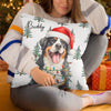 Custom Photo Pillow - Personalized Christmas Birthday Gifts For Dog Cat Lovers, Dog Dad And Mom, Cat Owners - Santa’s Favorite Furry Friend