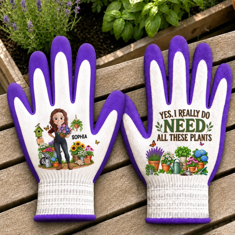 Custom Coated Grip Gardening Gloves - Personalized Birthday Garden Gifts For Gardeners - Growing Good Things Every Day