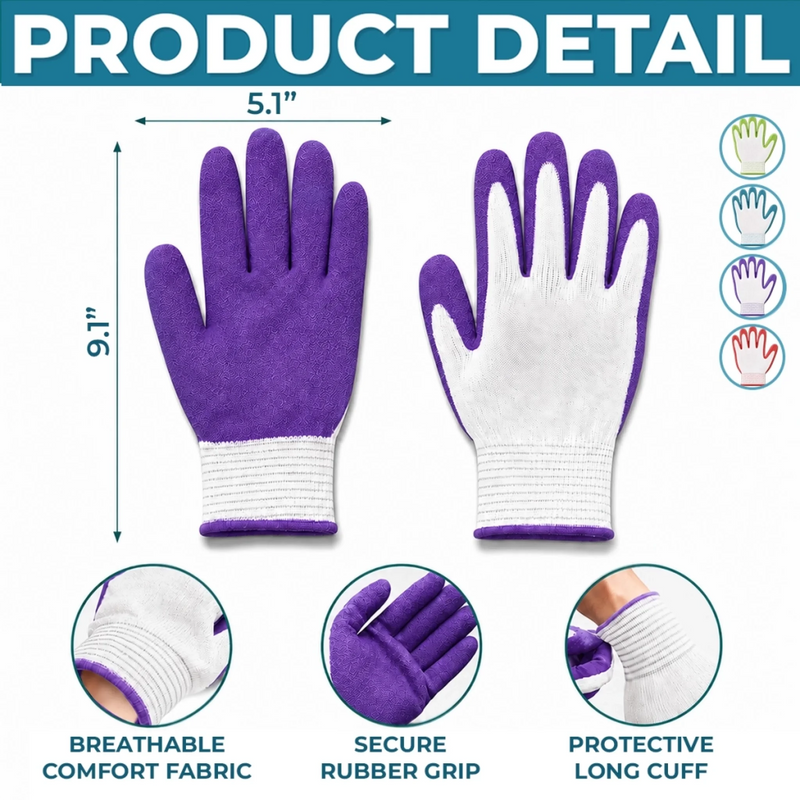 Custom Coated Grip Gardening Gloves - Personalized Birthday Garden Gifts For Gardeners - Growing Good Things Every Day