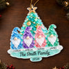 Custom Sea Glass Acrylic Ornament - Personalized Christmas Birthday Gifts For Mom, Dad, Brother, Sister - Holiday Magic By The Sea