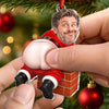 Custom Photo Squishy Acrylic Ornament - Personalized Christmas Birthday Gifts For Husband, Son, Grandson, Brother, Grandpa, Dad, Yourself - Santa Carrying So Much Joy