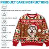 Custom Photo Ugly Sweatshirt - Personalized Christmas Birthday Gifts For Dog Cat Lovers, Dog Dad And Mom, Cat Owners - Pawsitively Merry
