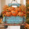 Custom Pumpkin Wood Sign - Personalized Birthday Gifts For Grandma, Grandpa - Fall Is Better Together