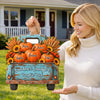 Custom Pumpkin Wood Sign - Personalized Birthday Gifts For Grandma, Grandpa - Fall Is Better Together