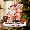 Custom Funny Wooden Ornament - Personalized Anniversary Christmas Wedding Gifts For Husband And Wife, Him And Her - Cozy Xmas With You