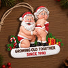 Custom Funny Wooden Ornament - Personalized Anniversary Christmas Wedding Gifts For Husband And Wife, Him And Her - Cozy Xmas With You
