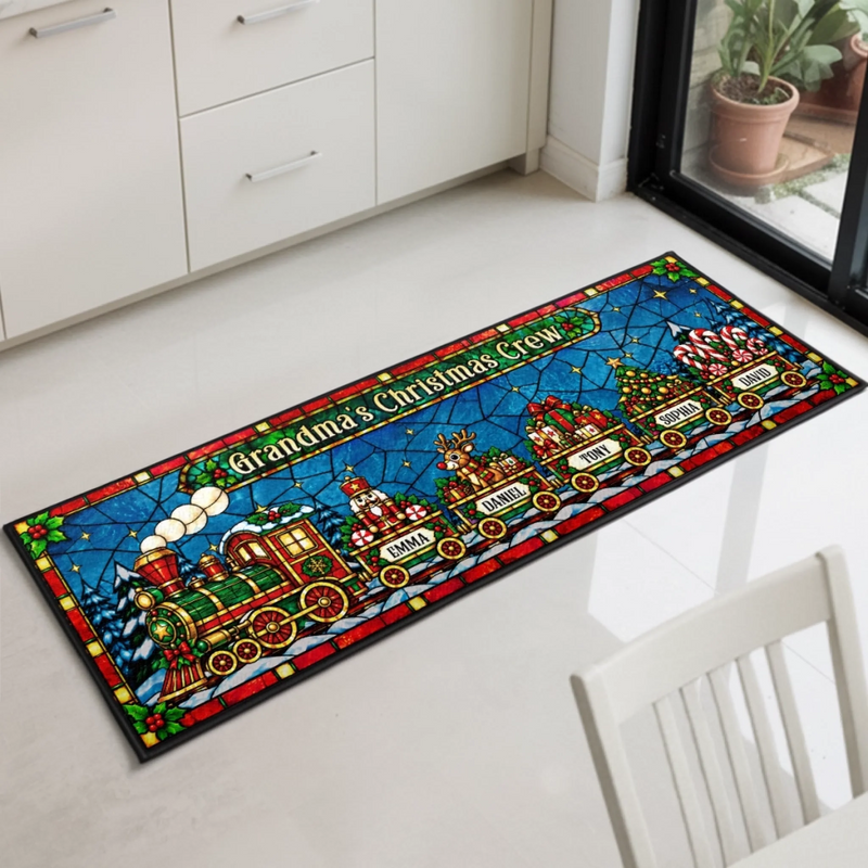 Custom Runner Rug - Personalized Christmas Birthday Gifts For Grandma, Grandpa - Slay The Festive Season