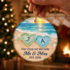 Custom First Christmas Ceramic Ornament - Personalized Anniversary Christmas Wedding Gifts For Husband And Wife, Him And Her - Making Our First Memories