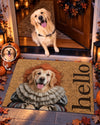 Custom Photo Home Decor Decorative Mat - Personalized Halloween Decor Birthday Gifts For Dog Cat Lovers, Dog Dad And Mom, Cat Owners - Trick Or Treat, Furrreal