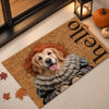 Custom Photo Home Decor Decorative Mat - Personalized Halloween Decor Birthday Gifts For Dog Cat Lovers, Dog Dad And Mom, Cat Owners - Trick Or Treat, Furrreal