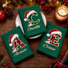 Custom Buffalo Plaid Cotton Napkin - Personalized Christmas Birthday Gifts For Mom, Dad, Brother, Sister - Warm Wishes Happy Hearts