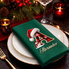 Custom Buffalo Plaid Cotton Napkin - Personalized Christmas Birthday Gifts For Mom, Dad, Brother, Sister - Warm Wishes Happy Hearts