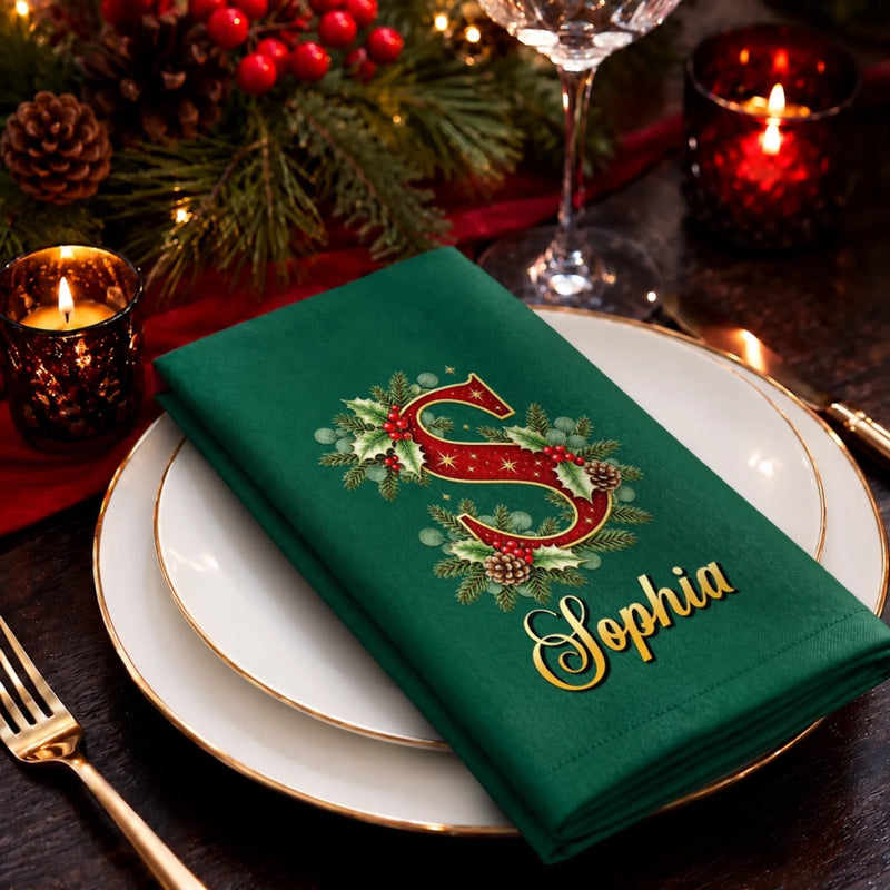 Custom Cotton Napkin - Personalized Christmas Birthday Gifts For Mom, Dad, Brother, Sister - Sparkle Shine Celebrate