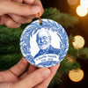 Custom Photo Ceramic Ornament - Personalized Christmas Memorial Sympathy Gifts For Loss Of Mom, Dad - Forever In Our Deep Hearts