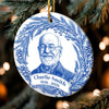 Custom Photo Ceramic Ornament - Personalized Christmas Memorial Sympathy Gifts For Loss Of Mom, Dad - Forever In Our Deep Hearts