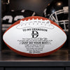 Custom Leather Football - Personalized Birthday Gifts For Son, Grandson, America Football Lovers, Sports Fans, Sports Lovers - Proud Of Every Game Day