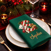 Custom Cotton Napkin - Personalized Christmas Birthday Gifts For Mom, Dad, Brother, Sister - Sending Beary Merry Wishes