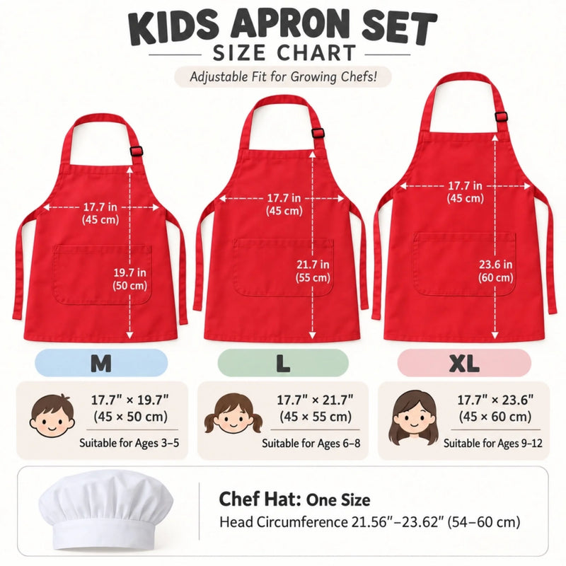 Custom Apron Chef Hat Set - Personalized Birthday Gifts For Kids - Sweet Little Treat