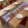 Custom Table Runner - Personalized  Christmas Birthday Gifts For Grandma, Grandpa - Cozy Season, Happiest Crew