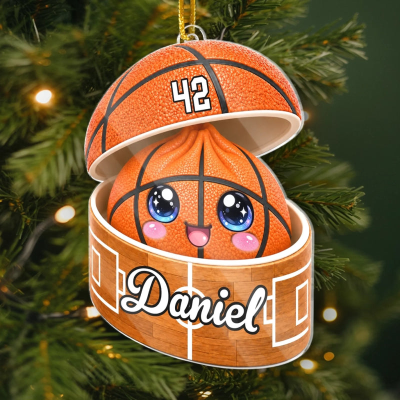 Custom Sport Acrylic Ornament - Personalized Christmas Birthday Gifts For Kids, Sports Fans, Sports Lovers - Little Dumpling Big Game