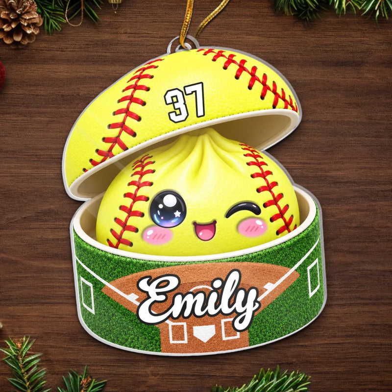 Custom Sport Acrylic Ornament - Personalized Christmas Birthday Gifts For Kids, Sports Fans, Sports Lovers - Little Dumpling Big Game